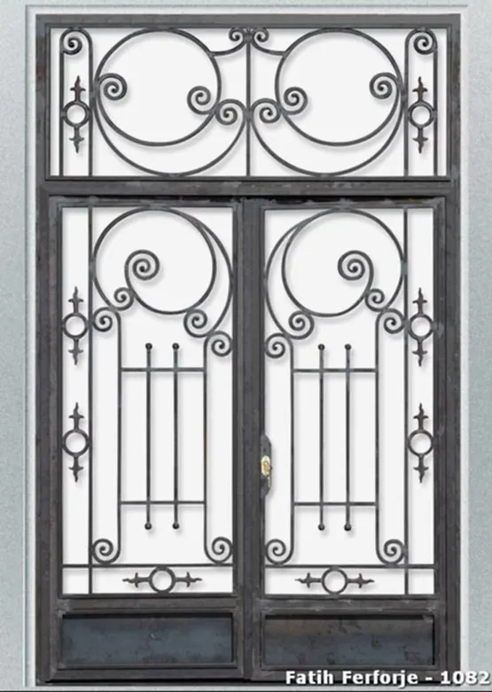 Ferforje Kapı Modelleri Apartman Giriş Kapısı FF 1082