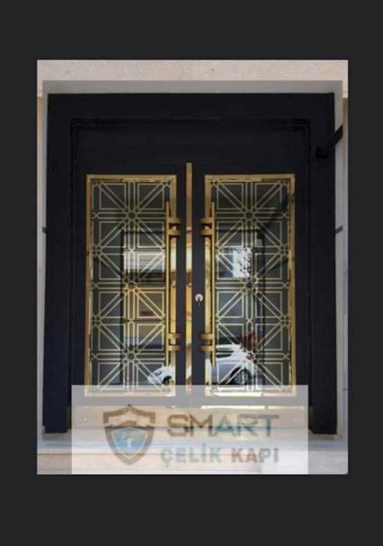 Siyah Modern Apartman Giriş Kapısı YHY 0236