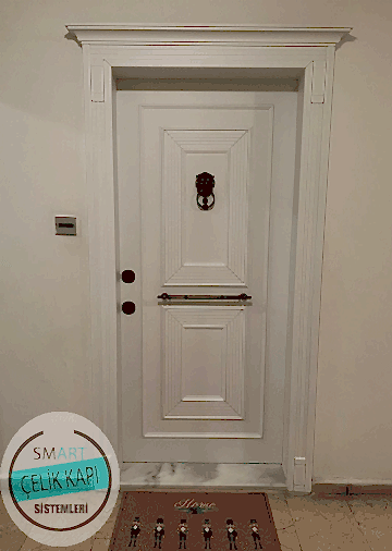 Beyaz Çelik Kapı Modeli Y1