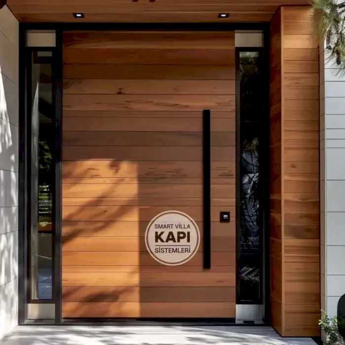 Kahverengi Prestij Ahşap Kaplama Villa Kapısı – SDR-17