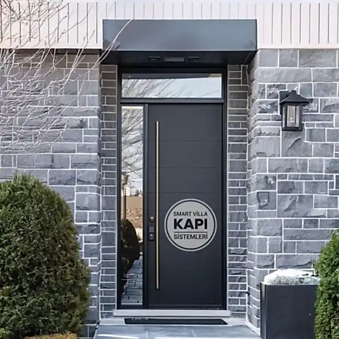 Siyah Akıllı Kilit Sistemli Lüx Villa Kapısı – SDR-6