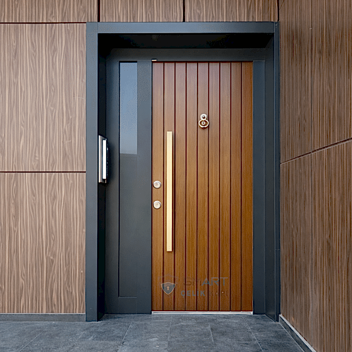 Modern Ahşap Villa Kapısı – B17