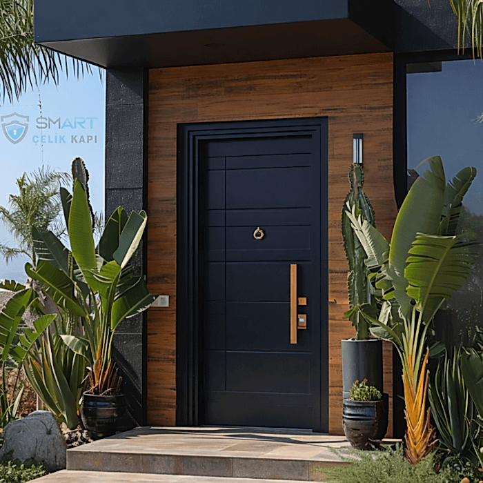 Siyah Modern Villa Kapısı – B18