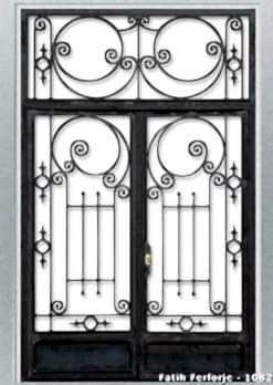 Ferforje Kapı Modelleri Apartman Giriş Kapısı FF 1082