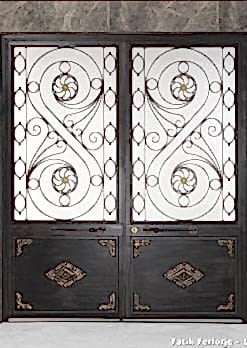 Ferforje Kapı Modelleri Apartman Giriş Kapısı FF 1086