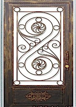 Ferforje Kapı Modelleri Apartman Giriş Kapısı FF 1095