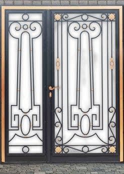 Ferforje Kapı Modelleri Apartman Giriş Kapısı FF 1360