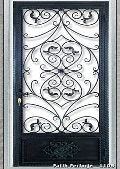 Ferforje Kapı Modelleri Apartman Giriş Kapısı FF 1105